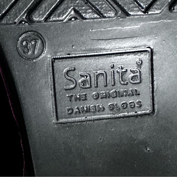 SANITA Professional Cabrio Danish Clogs Burgundy Patent Leather Shoes Size 6 - Picture 8 of 12